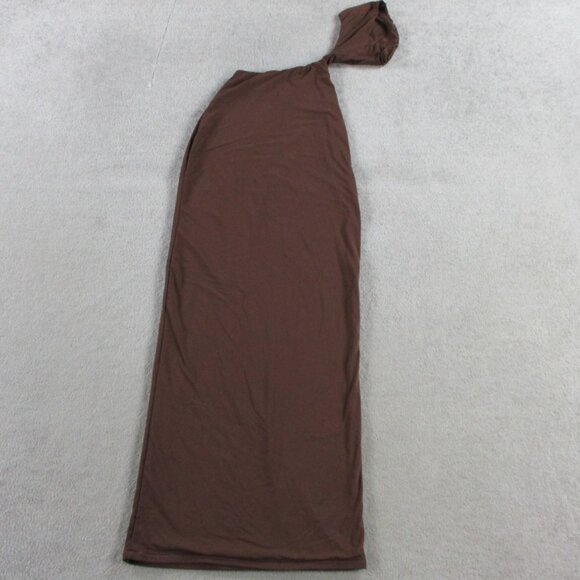 SKIMS Maxi Dress Womens 2XS XXS Brown One Shoulder Long Tube Style EUC - Picture 2 of 6